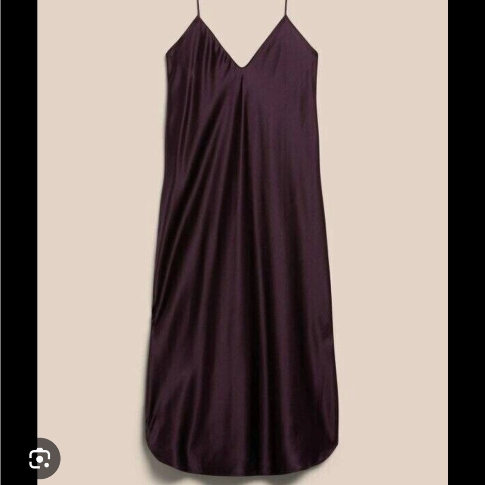 100% silk mauve midi dress Banana Republic Medium